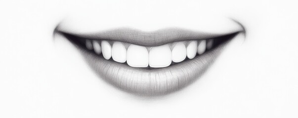 Fototapeta premium A close-up of a vibrant smile showcasing bright, white teeth against a minimalist background for positive, uplifting themes.