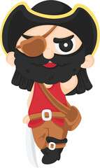 illustration captain pirate