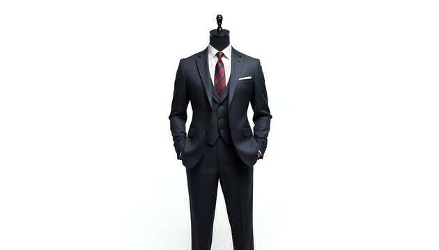 Elegant Men's Three-Piece Suit on Display