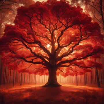 Red Oak A large tree with a broad spreading crown and deep furro