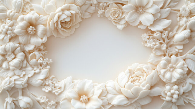 Cute Flower Frame Background Wallpaper