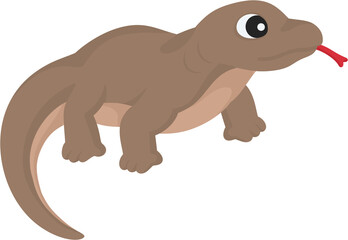 illustration komodo dragon