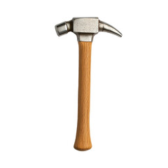 Classic Wooden Handle Hammer with Shiny Metal Head