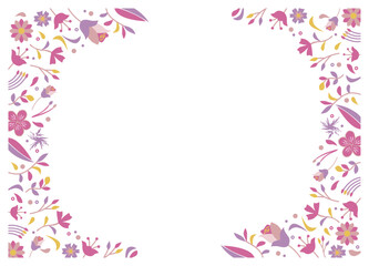 植物、レトロ、ヴィンテージ、シンプルで装飾的なフレーム、背景素材85