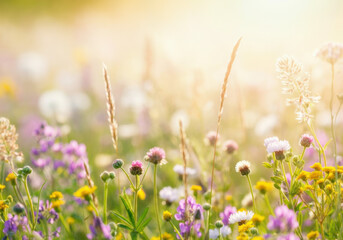 Summer Meadow in Golden Sunlight