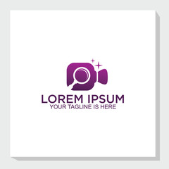 camera search logo design vector, technology logo inspiration