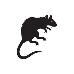 silhouette of a rat
