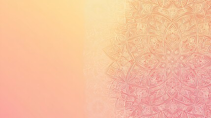 Abstract Peach Mandala Design Background Image