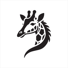 Giraffe head silhouette