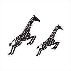 giraffe silhouette vector