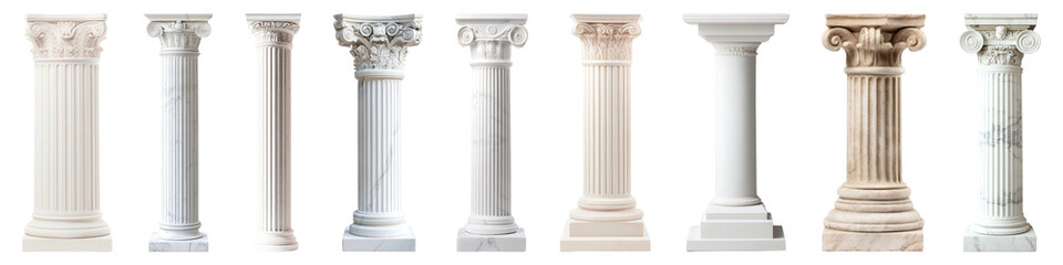 PNG Ancient classical pillar set on transparent background