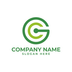 CG logo with interconnected letters and a green color palette. Evokes nature, growth, and collaboration. Suitable for tech or eco-conscious brands.

