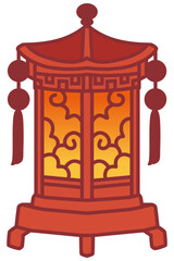 中国の灯籠のベクターイラスト