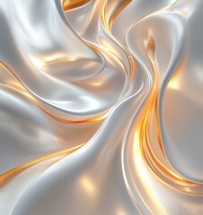 Naklejka premium Elegant 3D Abstract Concept with Smooth Lighting, Generative AI