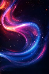 Obraz premium Dynamic Abstract Design with Glowing Lights, Generative AI