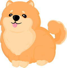illustration pomeranian dog