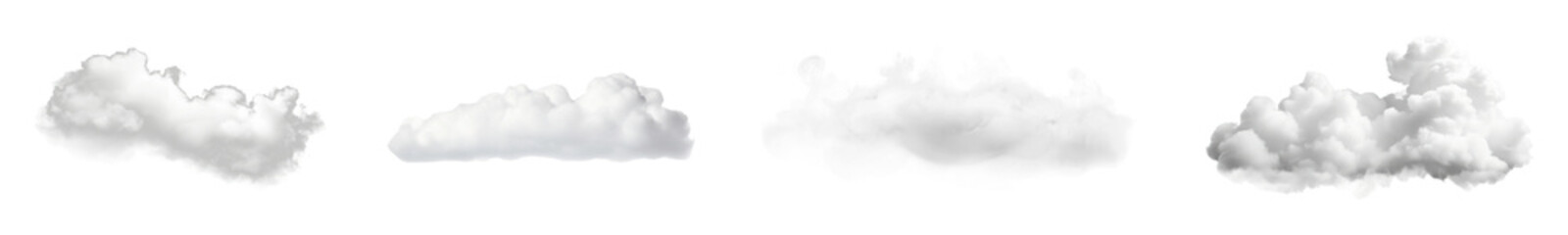 PNG Cloud element decoration set on transparent background