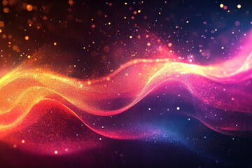 Obraz premium Multicolored Shining Flow Concept Design, Generative AI