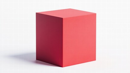 Fototapeta premium Red box isolated on white background