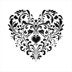 heart with a heart valentine Day vector 