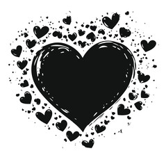 heart with a heart valentine Day vector 