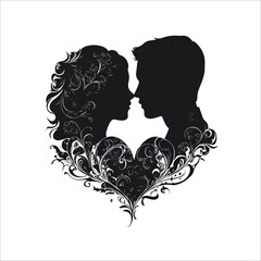 heart with a heart valentine Day vector 