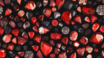 Red diamonds on a black background