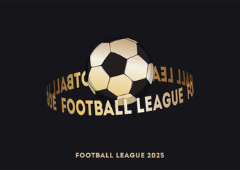 Obraz premium Football League 2025 Logo IDs with black background