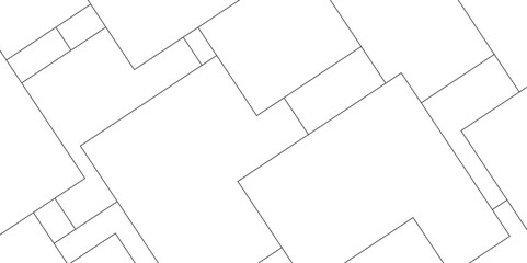 Abstract seamless random geometric white, black square lines pattern on a transparent background design. abstract background with luxury geometric random chaotic lines. squares and triangle line.