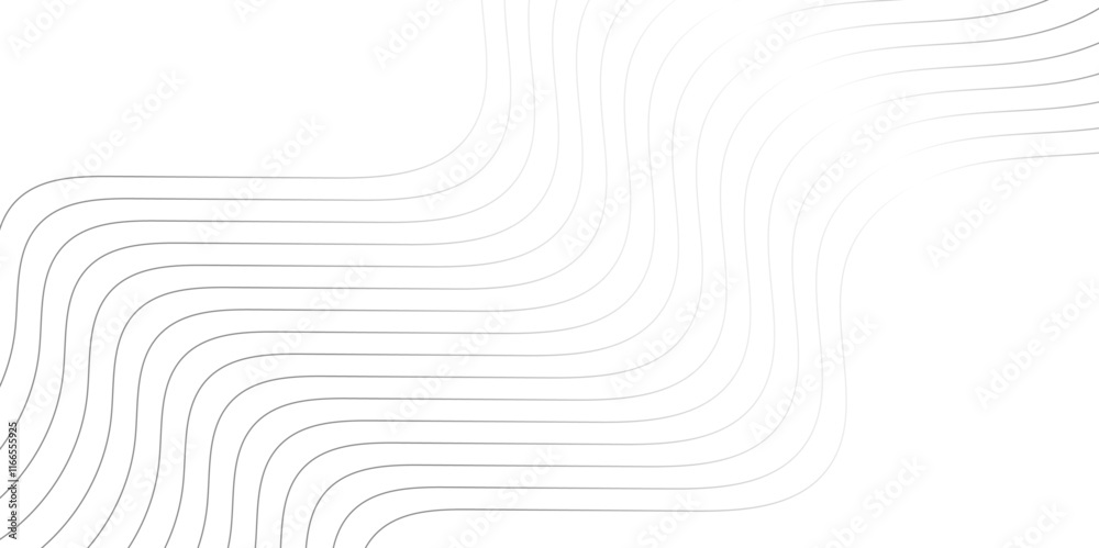 Poster curve wave seamless pattern line texture. abstract white and gray vector wave elegant striped diagon