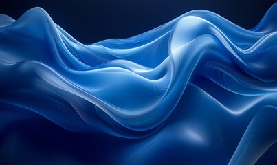 Abstract Blue Digital Background with Smooth Gradients, Generative AI