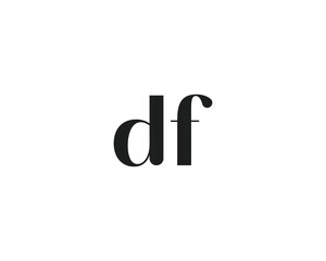 creative letter DF logo design template