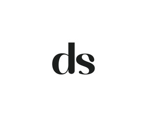 creative letter DS logo design template