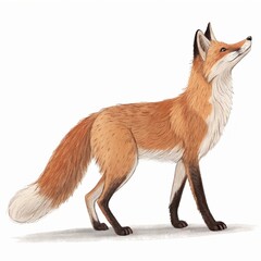 Obraz premium Four footed animal standing upright with its body facing towards digital illustration