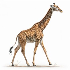 Naklejka premium Four footed animal standing upright with its body facing towards digital illustration