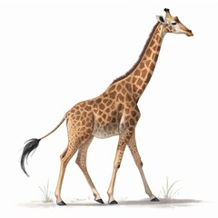 Obraz premium Four footed animal standing upright with its body facing towards digital illustration