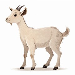 Fototapeta premium Four footed animal standing upright with its body facing towards digital illustration