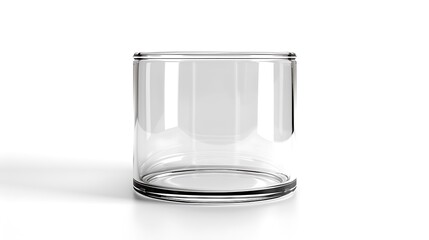 A classic clear glass jar on the beautifull empty background .