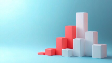 Fototapeta premium Colorful Business Graph Depicting Growth and Achievement Strategies