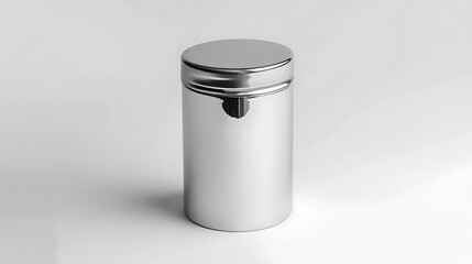 A classic clear glass jar on the beautifull empty background .