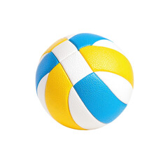 Bright Blue and Yellow Volleyball with Unique Design