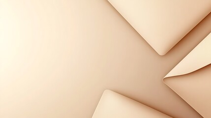 Abstract Beige Paper Geometric Shapes Design