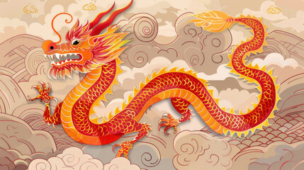 Fototapeta premium chinese style dragon