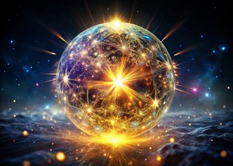 Night Photography: Abstract Glowing Blob, Dark Background, Illuminated Shapes, Mysterious Cosmic Forms, Digital Art