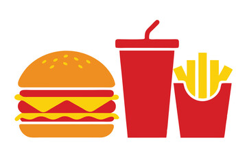 Fast food posters white background F.eps