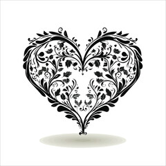 heart with a heart valentine Day vector 