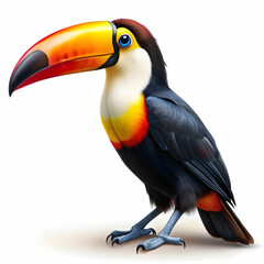 Fototapeta premium toucan-birds-on-white-background