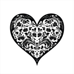 heart with a heart valentine Day vector 