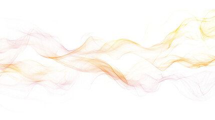 Obraz premium Gold smoke with wavy lines, a vector background isolated on a white background. multicolor Gold and yellow tone with a detailed and intricate design