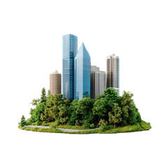 Tall Glass Buildings in a Modern Cityscape